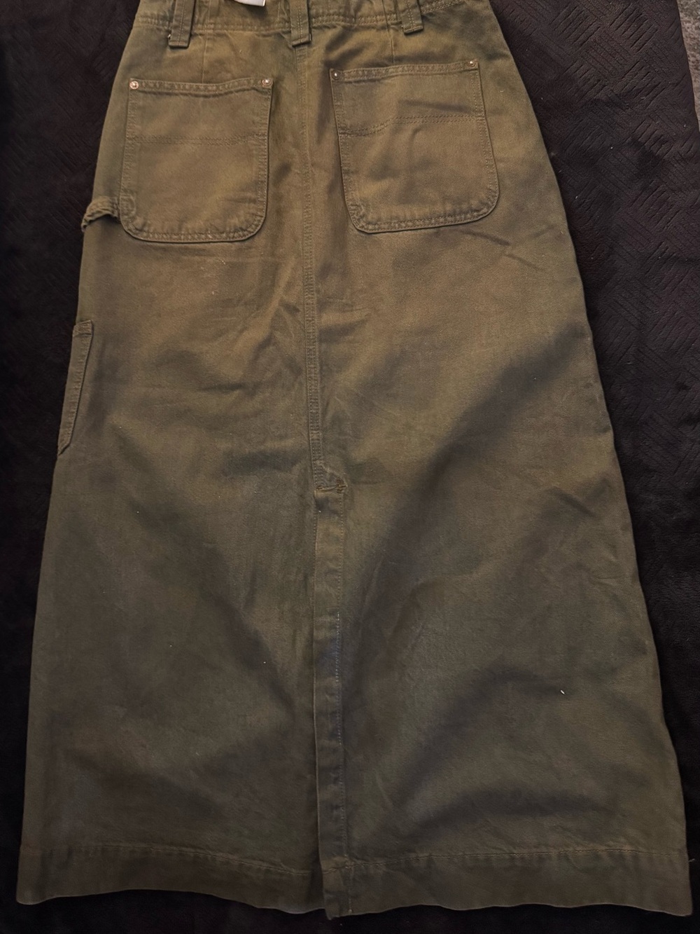 NWT- We The Free- Harmonica Coated Denim Maxi Skirt - Brown Dye -Sz 30 - Picture 7 of 9